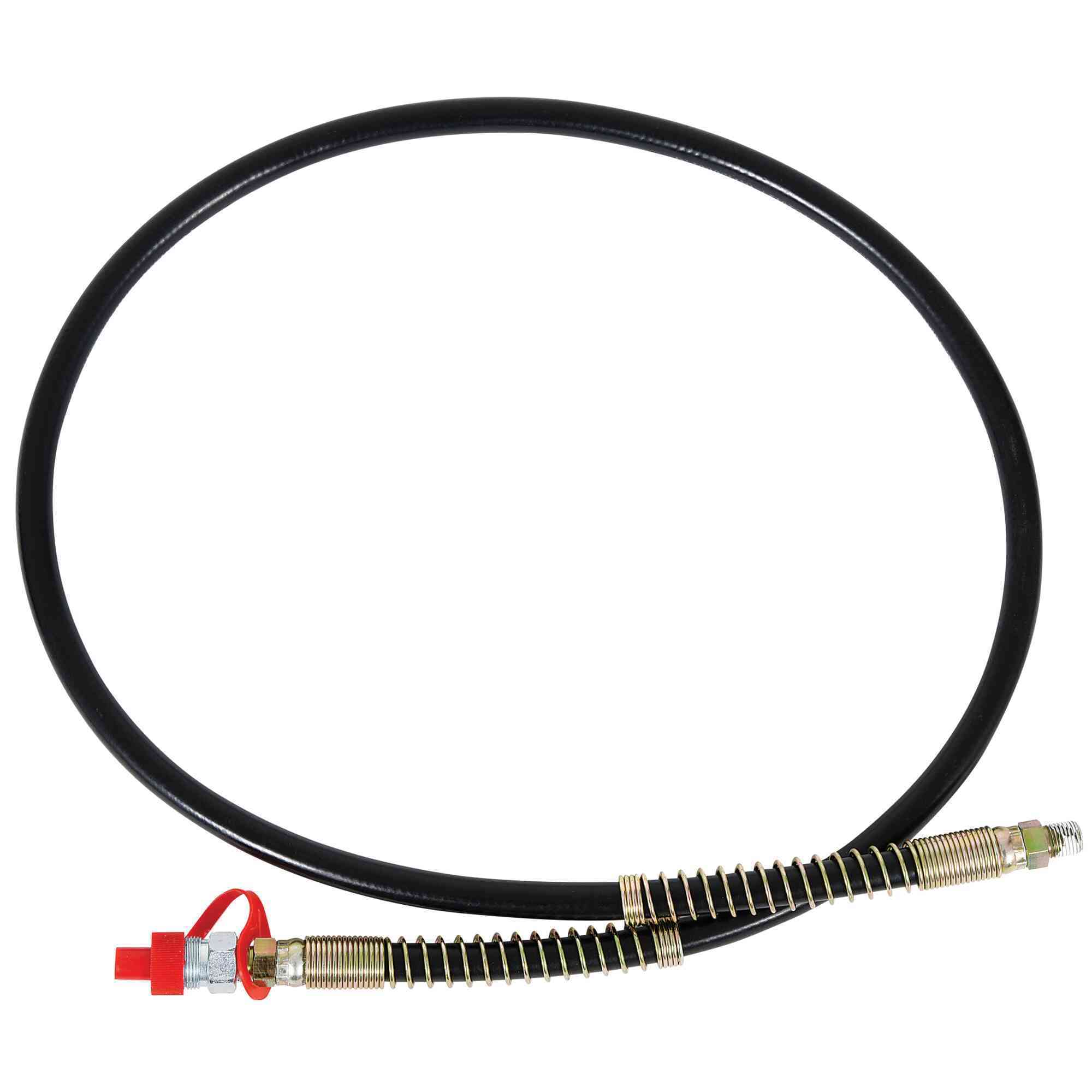 American Forge & Foundry Hydraulic Hose — 5ft., Double Braided, 1/4in. ID, UNEF 13/16in.-20 Thread, Model# 8163